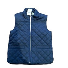 CREWCUTS Boys Navy Blue Quilted Walker Vest Jacket Size 6-7 NWT