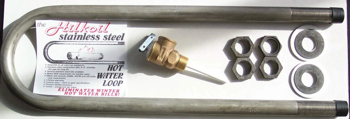 HILKOIL STAINLESS STEEL DOMESTIC REAL HOT WATER COIL-24S-WOOD/COAL STOVE  NEW | eBay