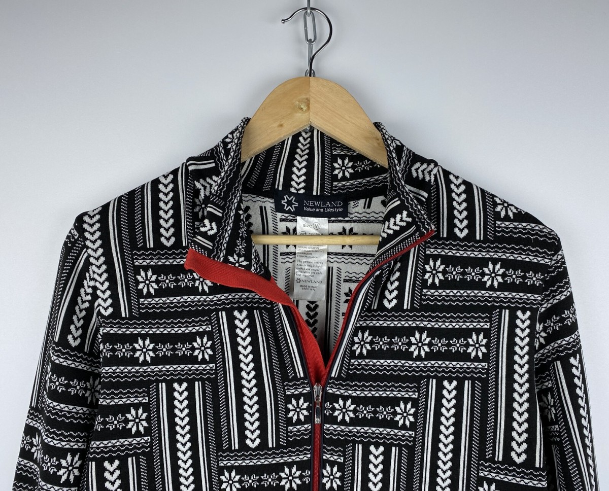 Newland Full Zip Snowflakes Ski Women's Jacket Made in Italy Size