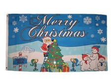 3X5 MERRY CHRISTMAS SEASONS GREETINGS HAPPY HOLIDAYS 5X3 FLAG BANNER 100D R18