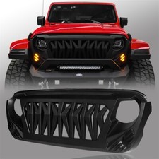For Jeep Wrangler Jl Gladiator Jt 18-26 Front Shark Grill Wamber Turn Signal