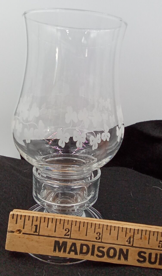 Eamon Irish Hurricane Candle Holder Glass Base Votive Pilar Clover