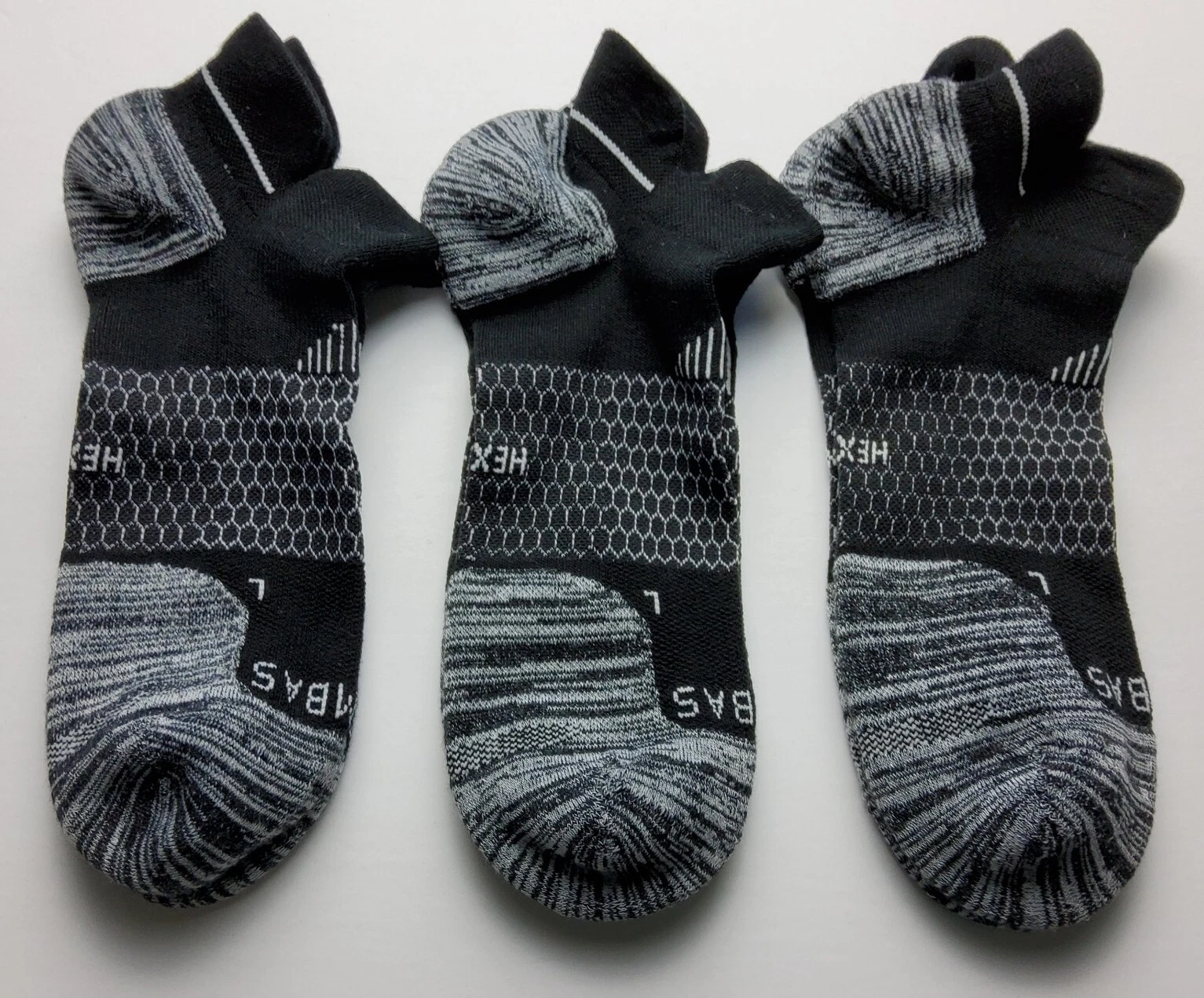 Bombas Hex-Tec Athletic Ankle Socks Lot Of 3 Size XL
