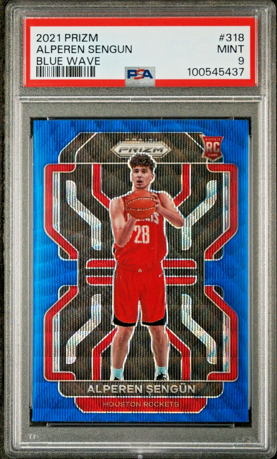 2021 PANINI PRIZM | BLUE WAVE #318 ALPEREN SENGUN PSA 9