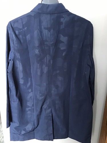 Nick Graham Raincoat Camo Jacket Lightweight Blue Button Up Men’s Sz XL NWT A4 - Picture 2 of 8
