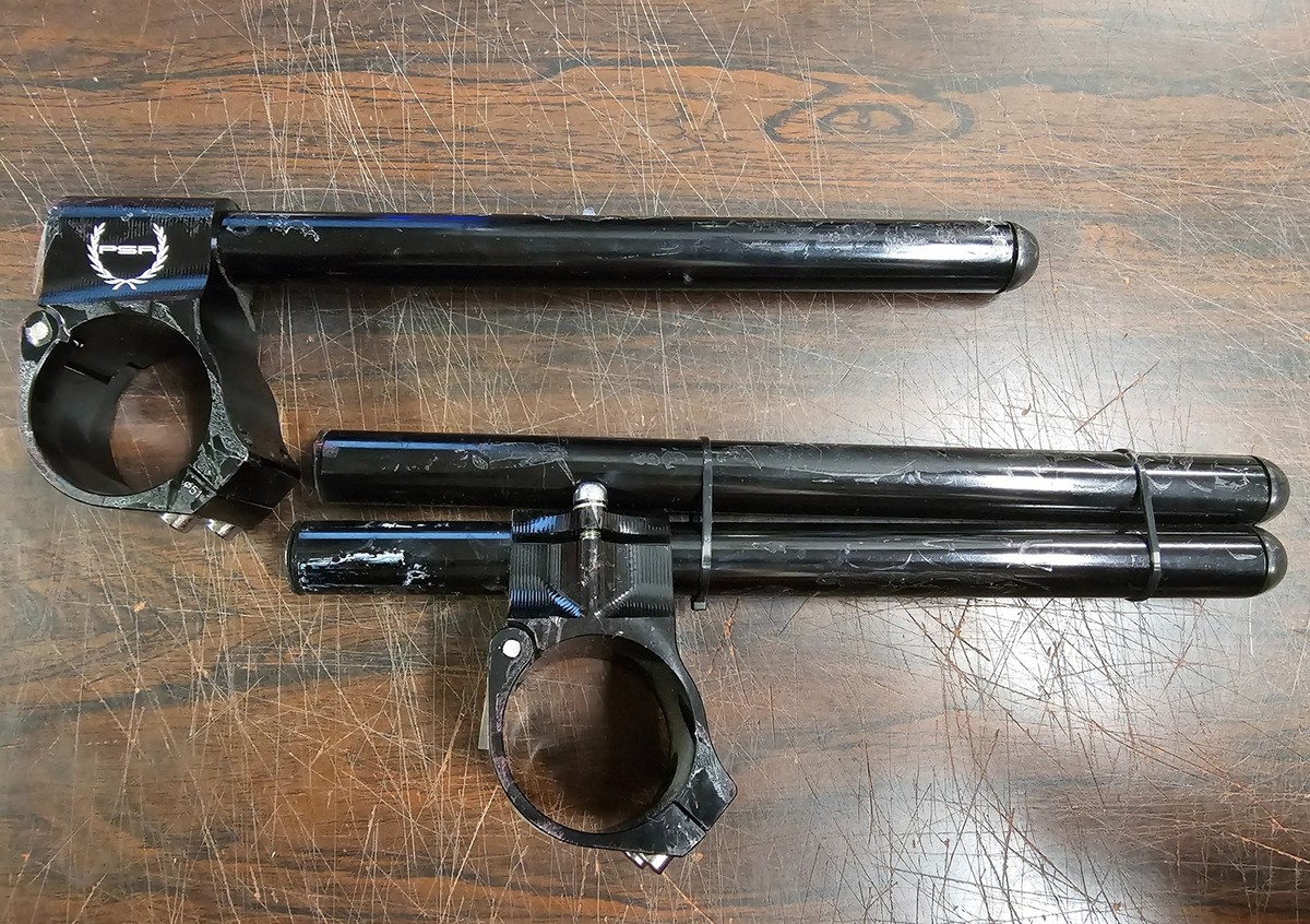 NOS PSR 51mm Black Handlebar Clamp Grip Clip On Custom Kawasaki