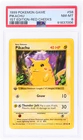 1999 Pokemon Base Set Pikachu 1st Edition Red Cheeks Error #58 PSA 8