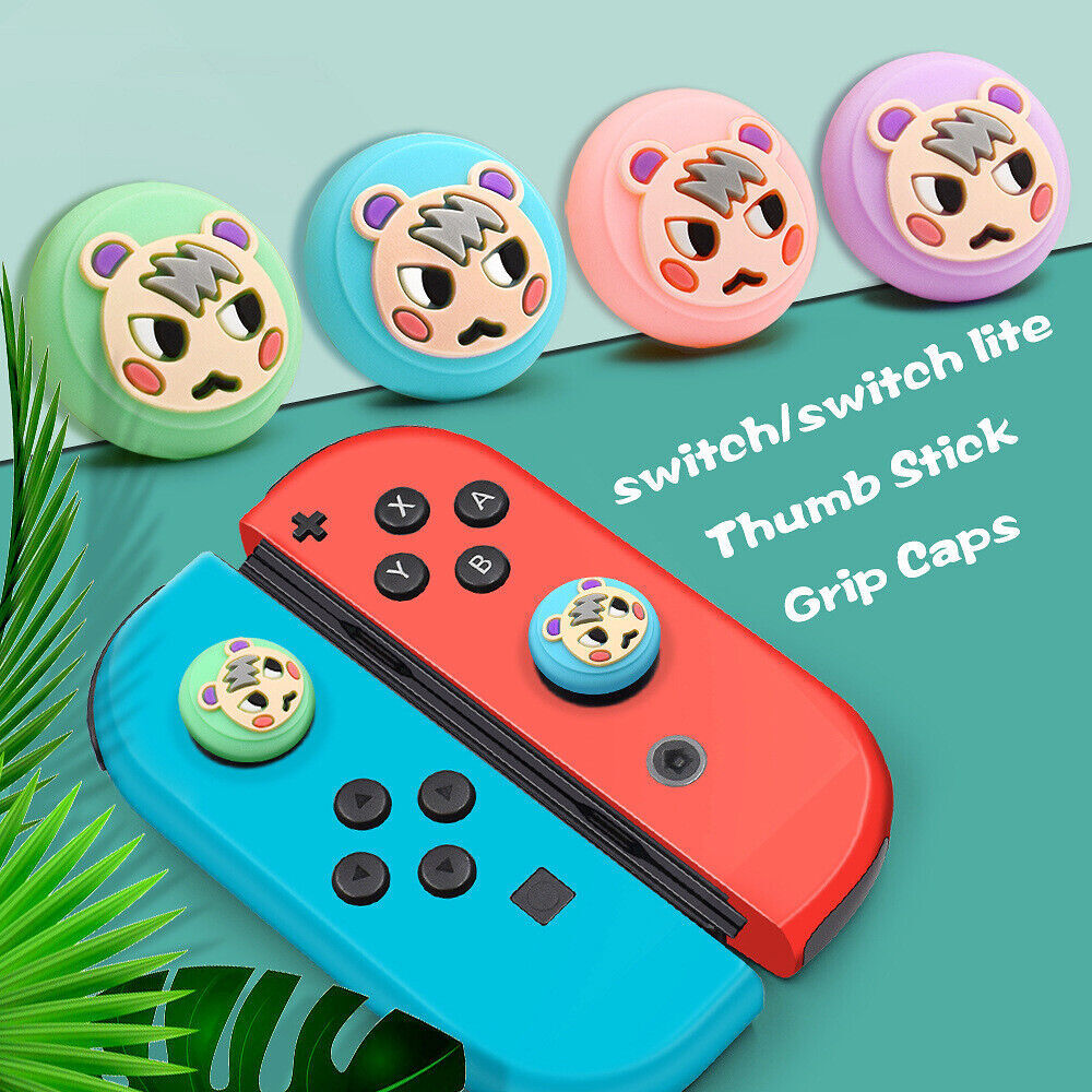 2x Joystick Thumb Grip Button Cap Silicone Cover For Nintendo
