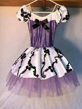 Purple  White Youth Ballet Multi Layered Romantic Tutu Dance Costume