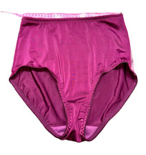 Vtg Pantie SZ XL Satin Second Skin maroon