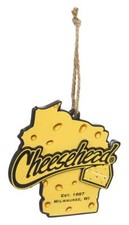 Original Cheesehead Wisconsin State Cheese Themed Ornament, 5 x 5inch 3OT5070WLO
