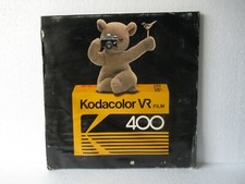 Vintage Kodak Werbeschild aus Pappe Sign f&uuml;r Kodacolor VR Film 400 Teddy Bear