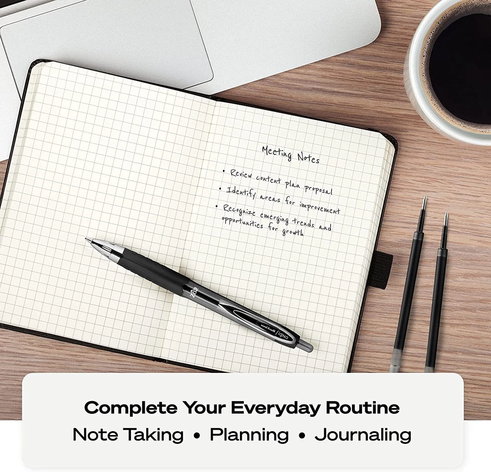 Paquete de 12 bolígrafos de gel Uniball Signo 207, bolígrafos rojos medianos de 0,7 mm, bolígrafos de tinta de gel Office Su Foto 4 de 4