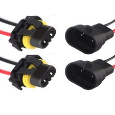 9005 9006 H10 Female Adapter Wiring Harness Sockets Wire Compatible  Male Ad...