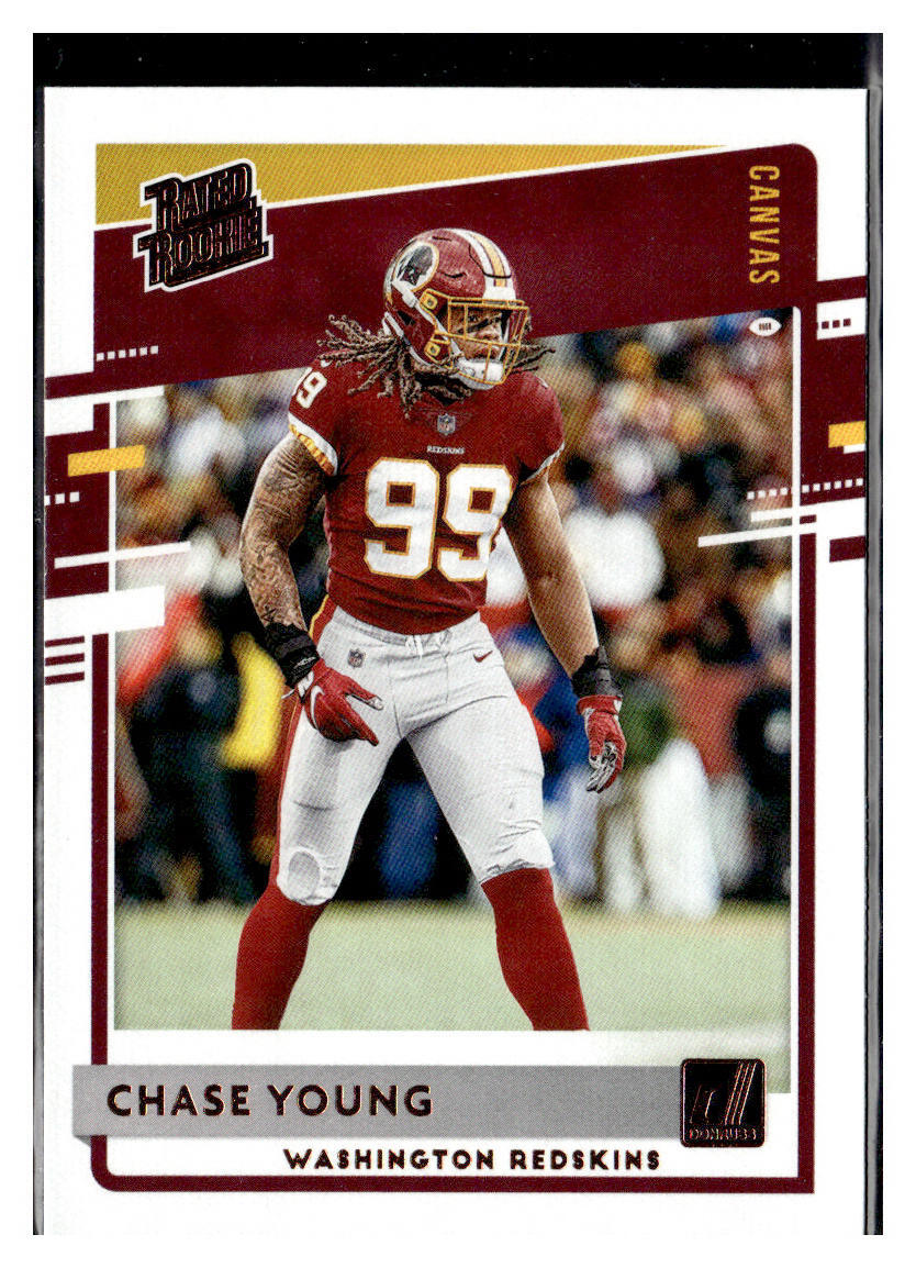 2020 Donruss #316 Chase Young Canvas RC Commanders