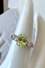 Citrine CZ Womens 925 Sterling Silver Ring Size 5.5