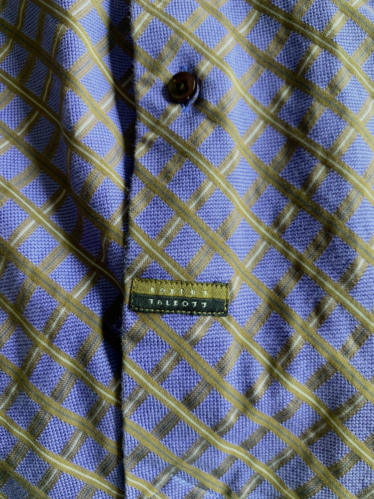 Robert Talbott Blue and Brown Pattern Button Up L… - image 3