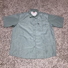Wrangler Premium Quality Mens Button Up Shirt Short Sleeve Green Size XL