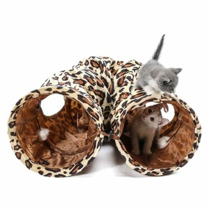 leopard print cat tunnel
