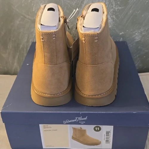Botines de gamuza Universal Thread para mujer color tostado mayo con plantilla de espuma viscoelástica nuevos con etiqueta - Imagen 3 de 7