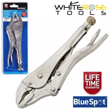 BlueSpot Curved Locking Plier Heavy Duty 250mm (10") Quick Release Adjustable