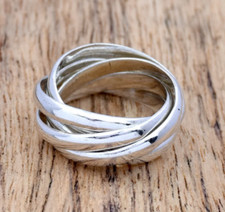 Solid 925 Sterling Silver Mix Band Ring Designer ring Handmade Ring All Size