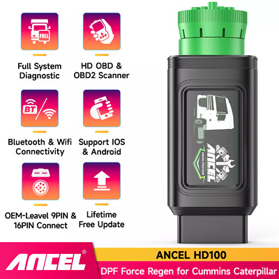 All System Diesel Heavy Duty Truck Scanner Diagnostic DPF Regen for Cummins CAT