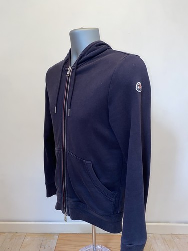 Moncler Zip Up Hood Hoodie Navy Size 