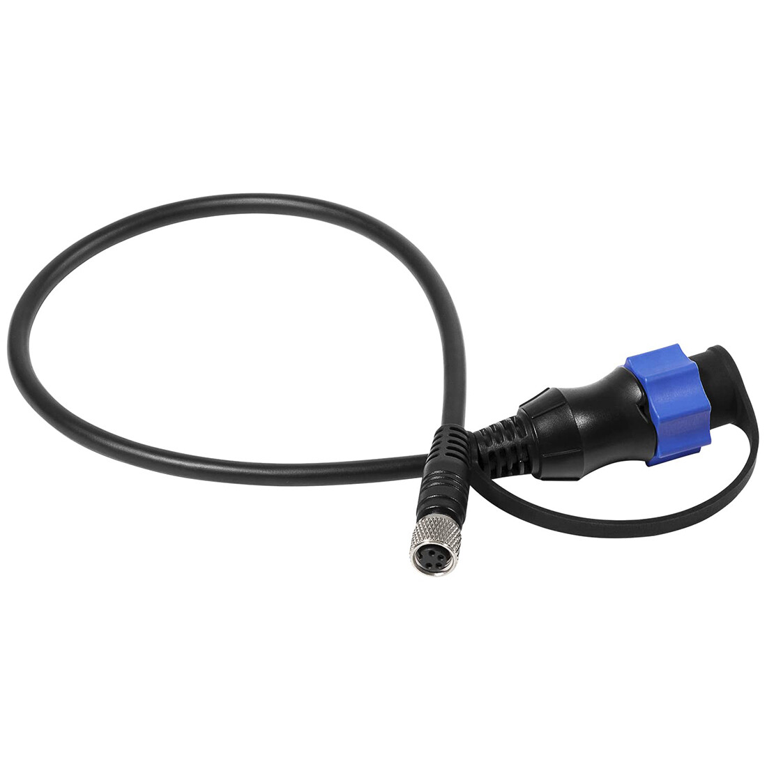minn kota compatible fish finders Upgrade MKR-DSC-10 1852077 DSC Adapter Cable for Lowrance 7-pin Finders, for Motor Built-in Dual Spectrum Chirp Transducer with 2D Sonar : Electronics tipped to prevent sonar interference 6 inch Black and Blue