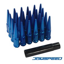 24 Pcs Chevy 4.5 Tall Blue 14x1.5 Wheel Spike Lug Nuts Key For Chevy Models 24 Pcs Chevy 4.5 Tall Blue 14x1.5 Wheel Spike Lug Nuts Key For Chevy Models