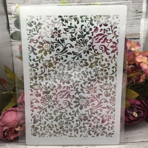 Leaves Flower Pattern Layering Stencils Wall Painting Scrapbook Template Diy 1pc - Picture 1 of 25