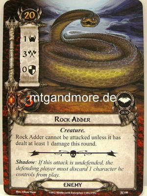 Lord of the Rings LCG - 2x Rock Adder  #100 - The Long Dark