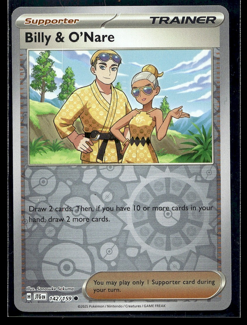 Billy & O'Nare 142/159 Common Journey Together Pokemon Reverse Holo LP