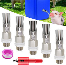 Pig Nipple Waterer for Barrel Kit Automatic System 1/2 Inch Hog Waterer Drinker