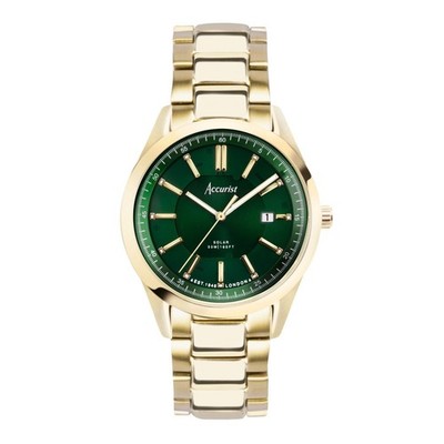Accurist Everyday Solar Powered Green Watch Dial Model 74018