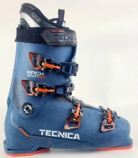 Used $450 Men's HIGH END Tecnica Mach Sport  RT 100 Ski Boots RARE Blue/Orange.