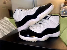 Air Jordan 11 Retro High Concord White & Black Metallic Men's Size 9.5