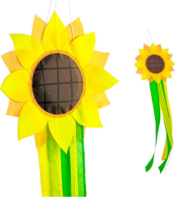 Sunflower Windsock | Durable Outdoor Hanging Spring Decoration | Yard, Garden, P