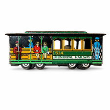 Vintage Tin Cable Car Trolley Powell Mason Sts 514 Municipal Railway Japan