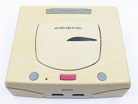 Sega Saturn White HST-3220 NTSC-J Japan Tested w/  MARVEL