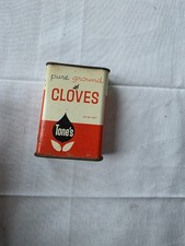 Vintage Tone's Clove Tin 1.5 oz Des Moines Iowa USA Collectible Kitchen Decor