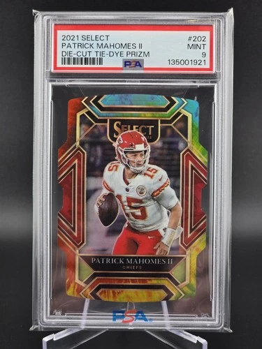 2021 Select Patrick Mahomes II Tie-Dye /25 PSA 9 #202 Kansas City Chiefs