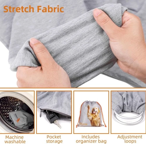 Dog Sling Carrier for Small Dogs- Anti-Anxiety Cat Sling, Adjustable- Light Gray