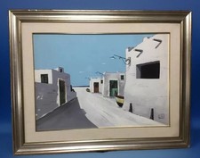 🌈 ALDO RISO ( Leuca 1928-2008 🇮🇹) Olio su tela +corn 90x70 cm opera unica