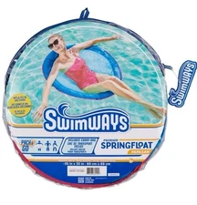 SwimWays Spring Float Papasan Pool Lounger Inflatable Mesh Water Float