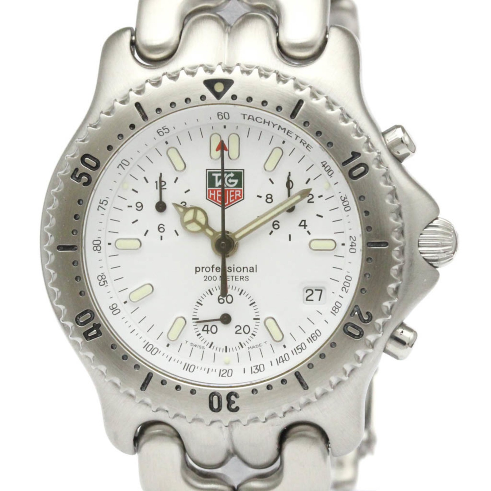 TAG HEUER Sel Chronograph Steel Quartz Mens Watch CG1112 Polished BF587610