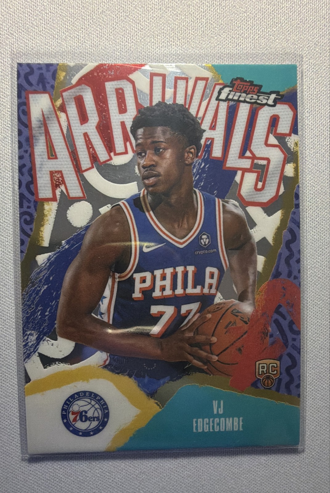 2025-26 Topps Finest - Arrivals VJ Edgecombe #A-3 (RC)