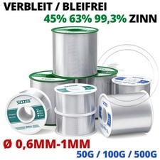 50/100/500g Lötzinn Lötdraht mit Flussmitte...