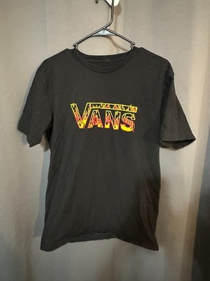 VANS flame logo tee M