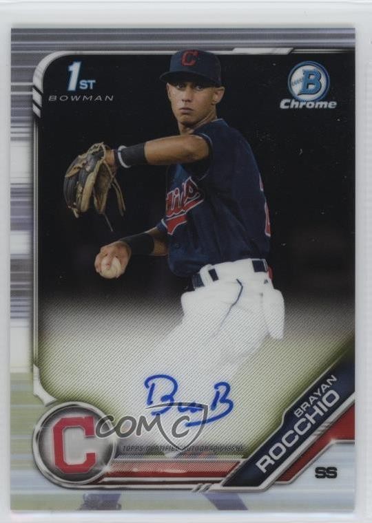 2019 Bowman Chrome Prospects Auto Brayan Rocchio #CPA-BR Auto 1gd8